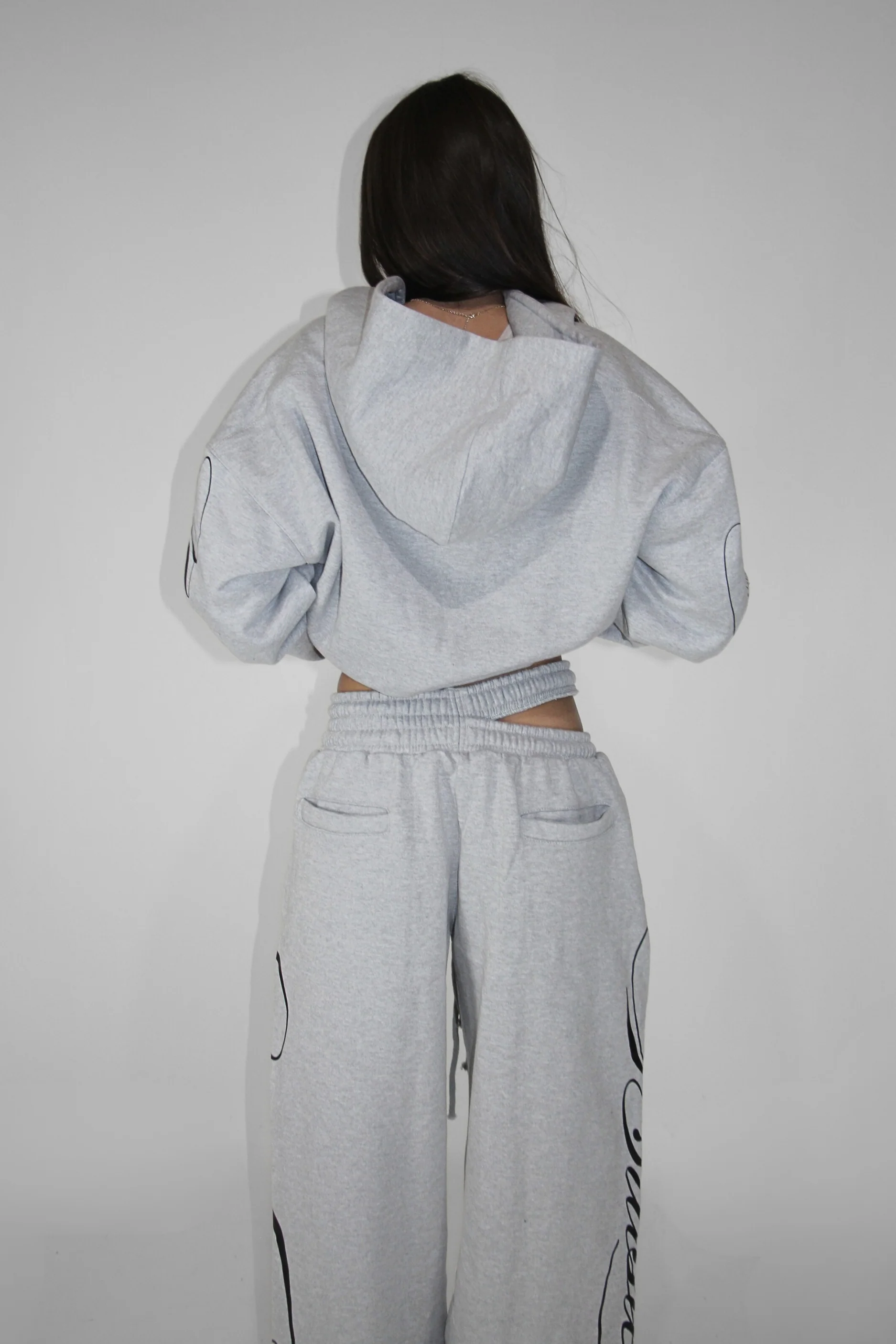 Double Zip Hoodie in Gray - Image 6