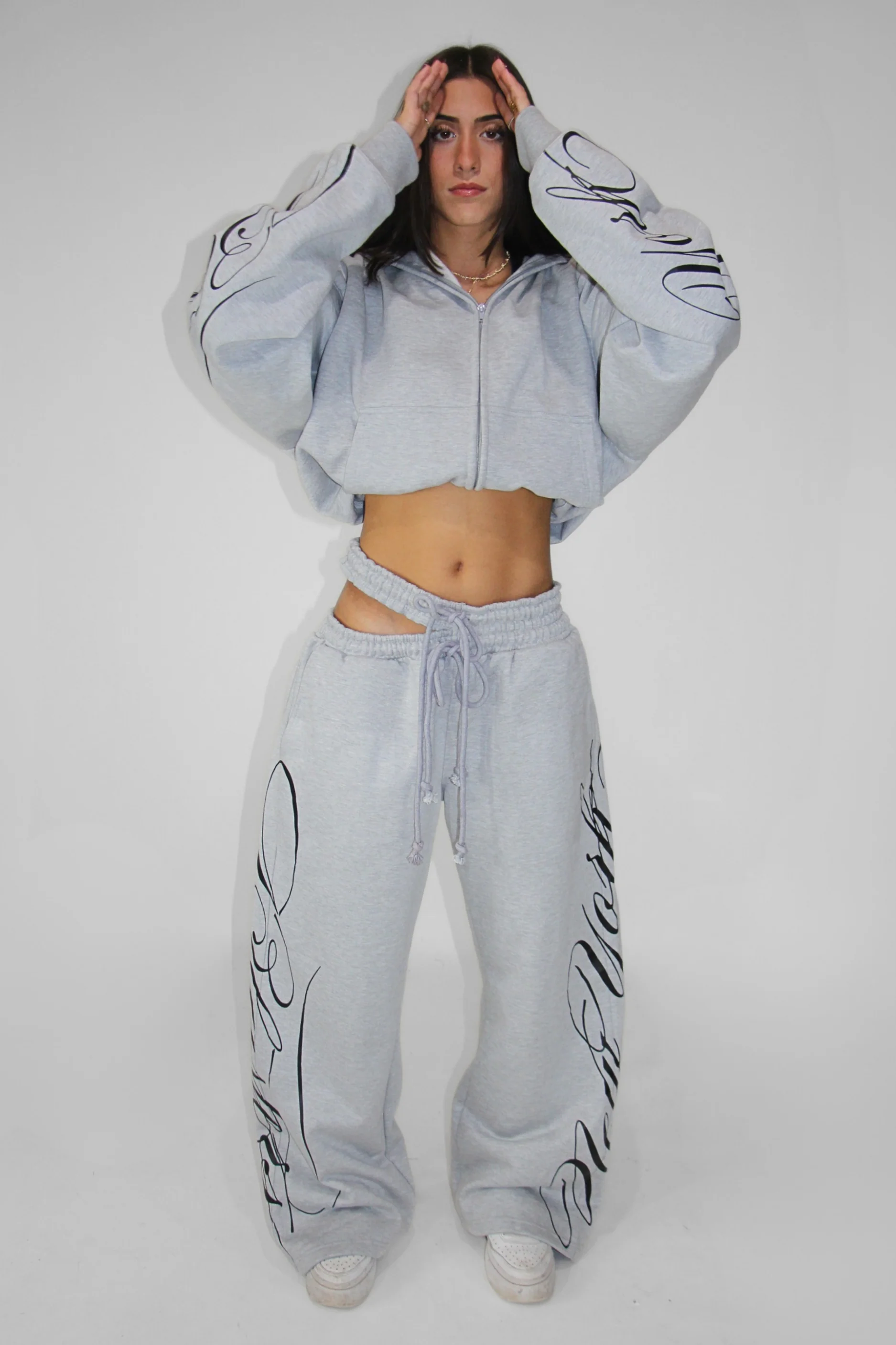 Double Zip Hoodie in Gray - Image 5