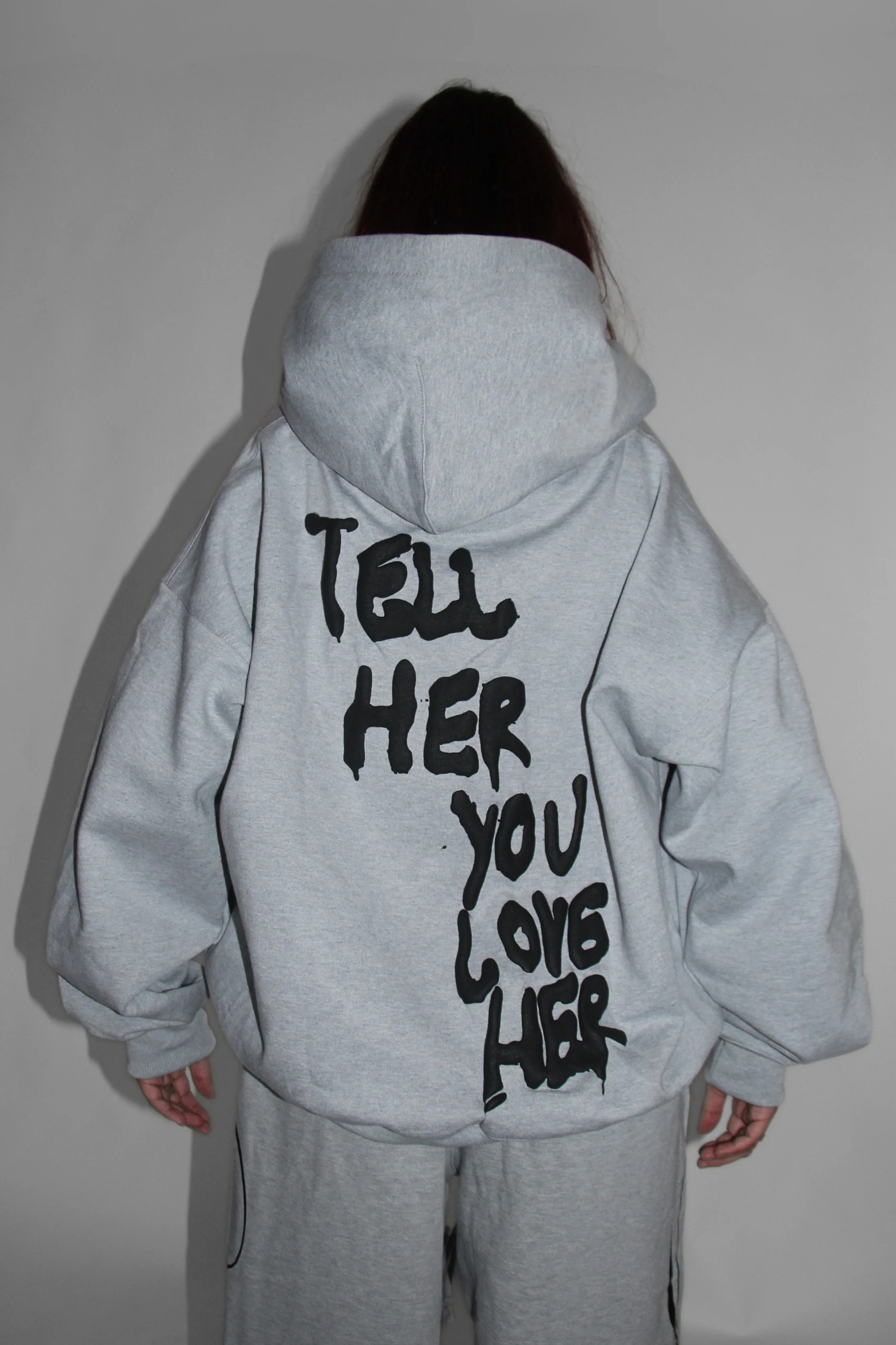 Tell Her You Love Her Hoodie in Gray - Image 4